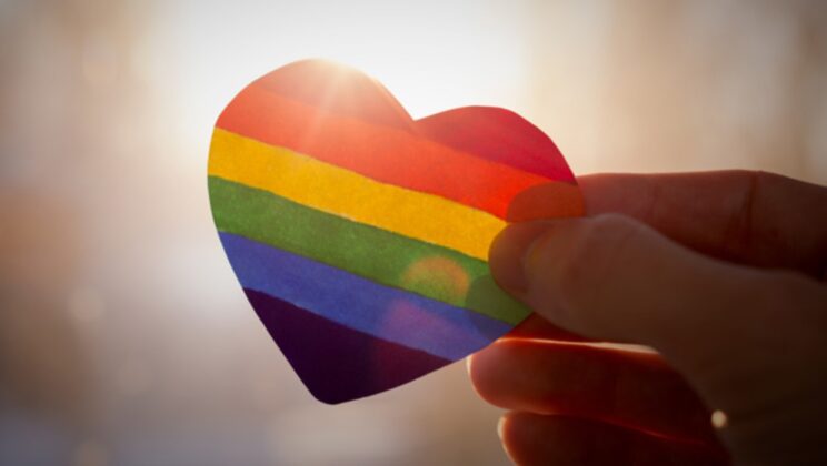 rainbow colored heart