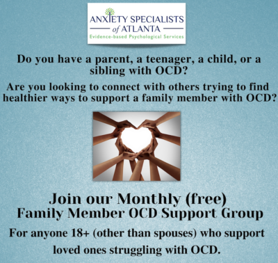Parent/Caregiver OCD Support Group (Free Monthly Group)