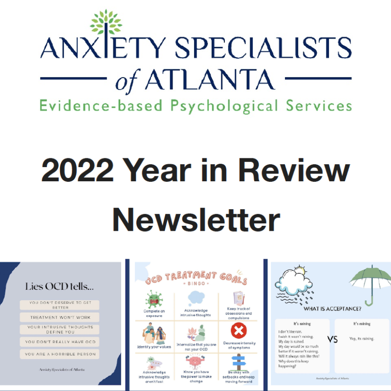 anxiety specialists of atlanta newsletter